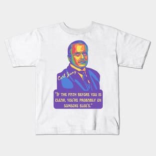 Carl Jung Portrait and Quote Kids T-Shirt
